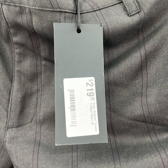 PAIGE‎ Stafford Trouser 36x32 Men's Modern Fit Twilight Night Stretch Knit NWT - Picture 6 of 12